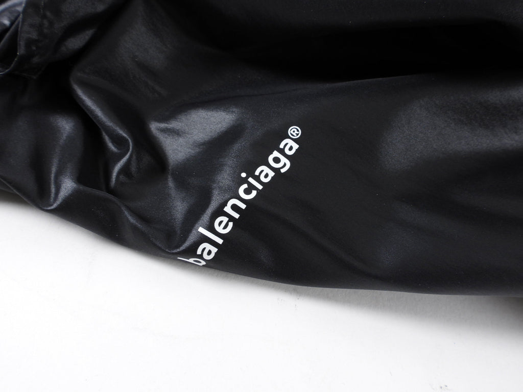 Balenciaga Black Light Nylon Hooded Windbreaker Jacket - FR36