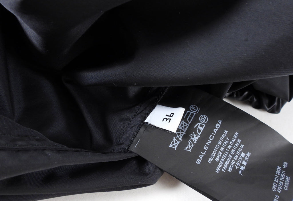 Balenciaga Black Light Nylon Hooded Windbreaker Jacket - FR36