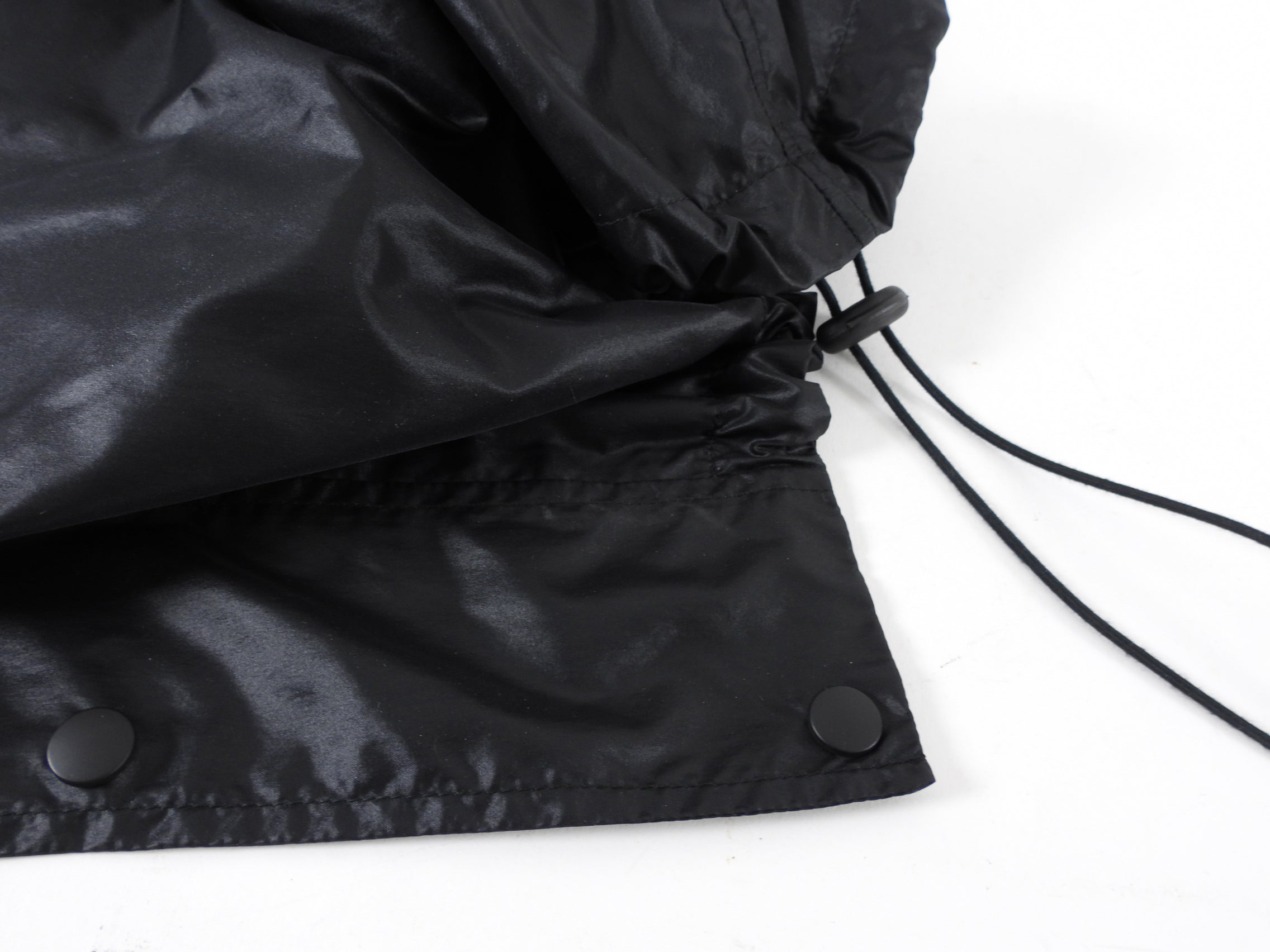 Balenciaga Black Light Nylon Hooded Windbreaker Jacket - FR36