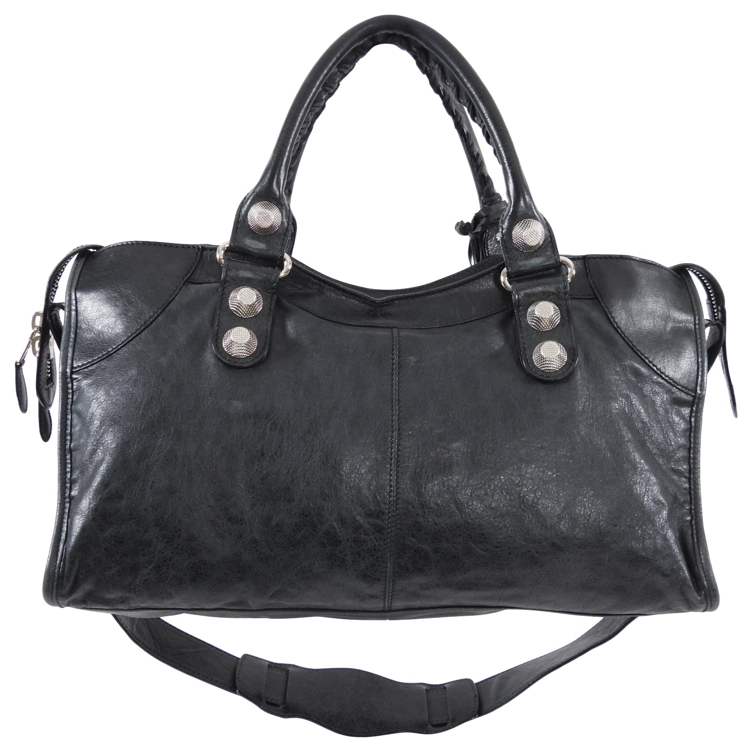 Balenciaga Dark Hunter Green Leather City Bag
