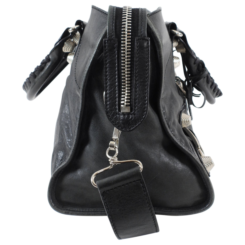 Balenciaga Dark Hunter Green Leather City Bag