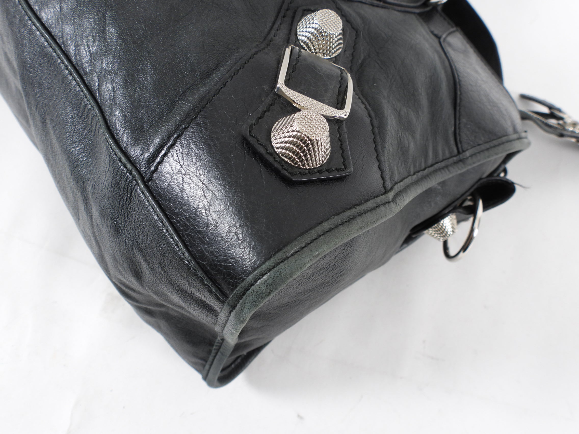 Balenciaga Dark Hunter Green Leather City Bag