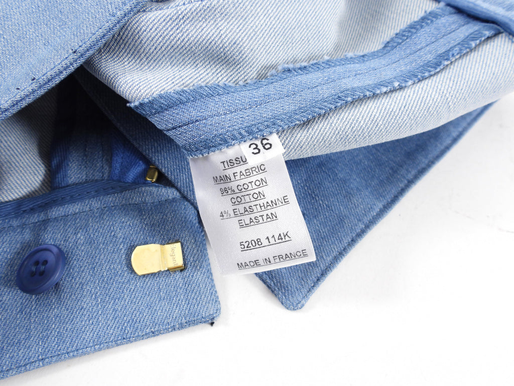 Balmain Blue Slim Light Denim Trousers - FR36