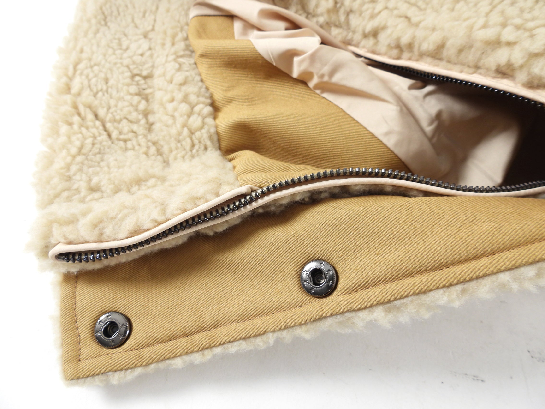 BA&SH Beige Sherpa Sanja Teddy Jacket - S