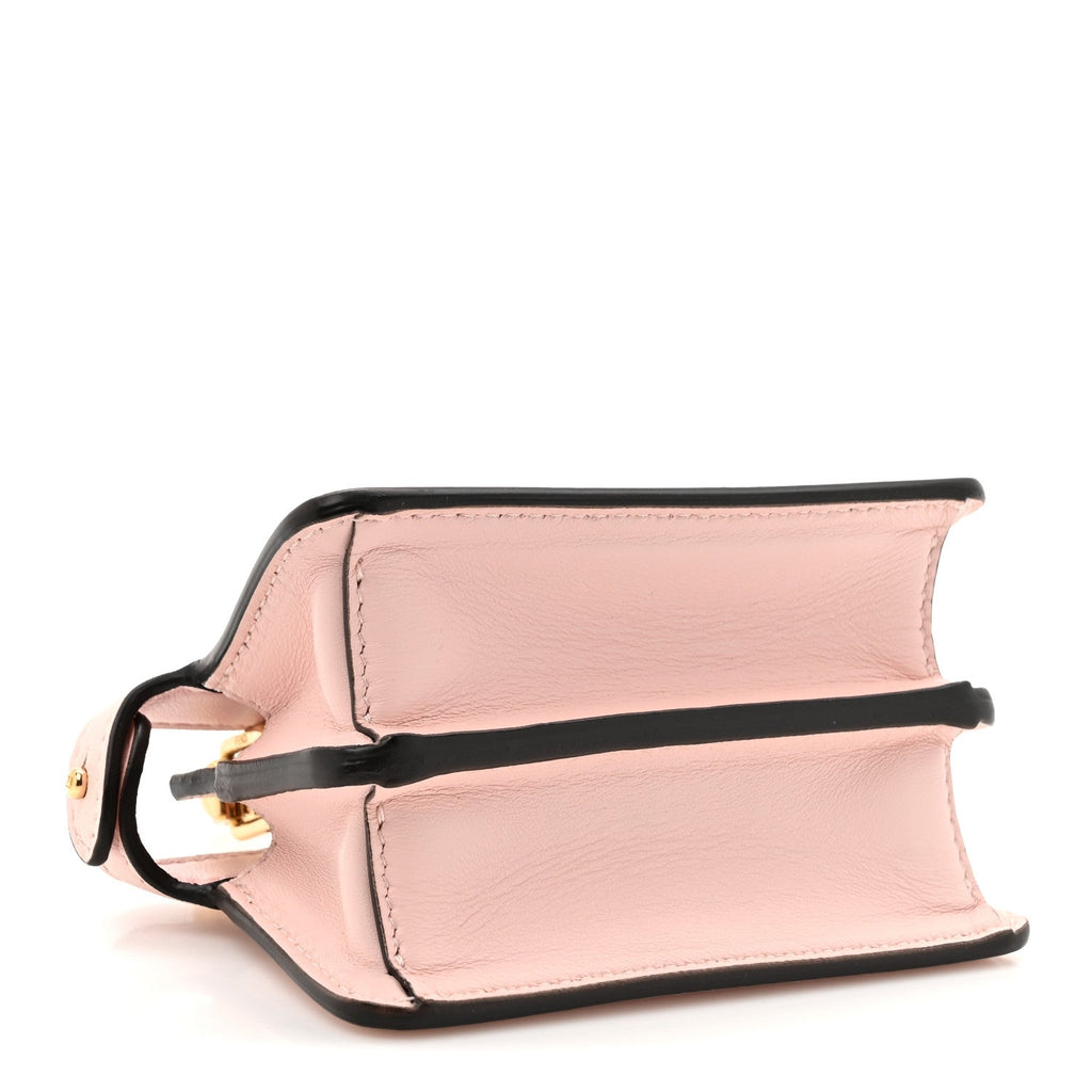 Shiny Nappa Nano Peekaboo Maxi Handle Satchel Rosa Confetto