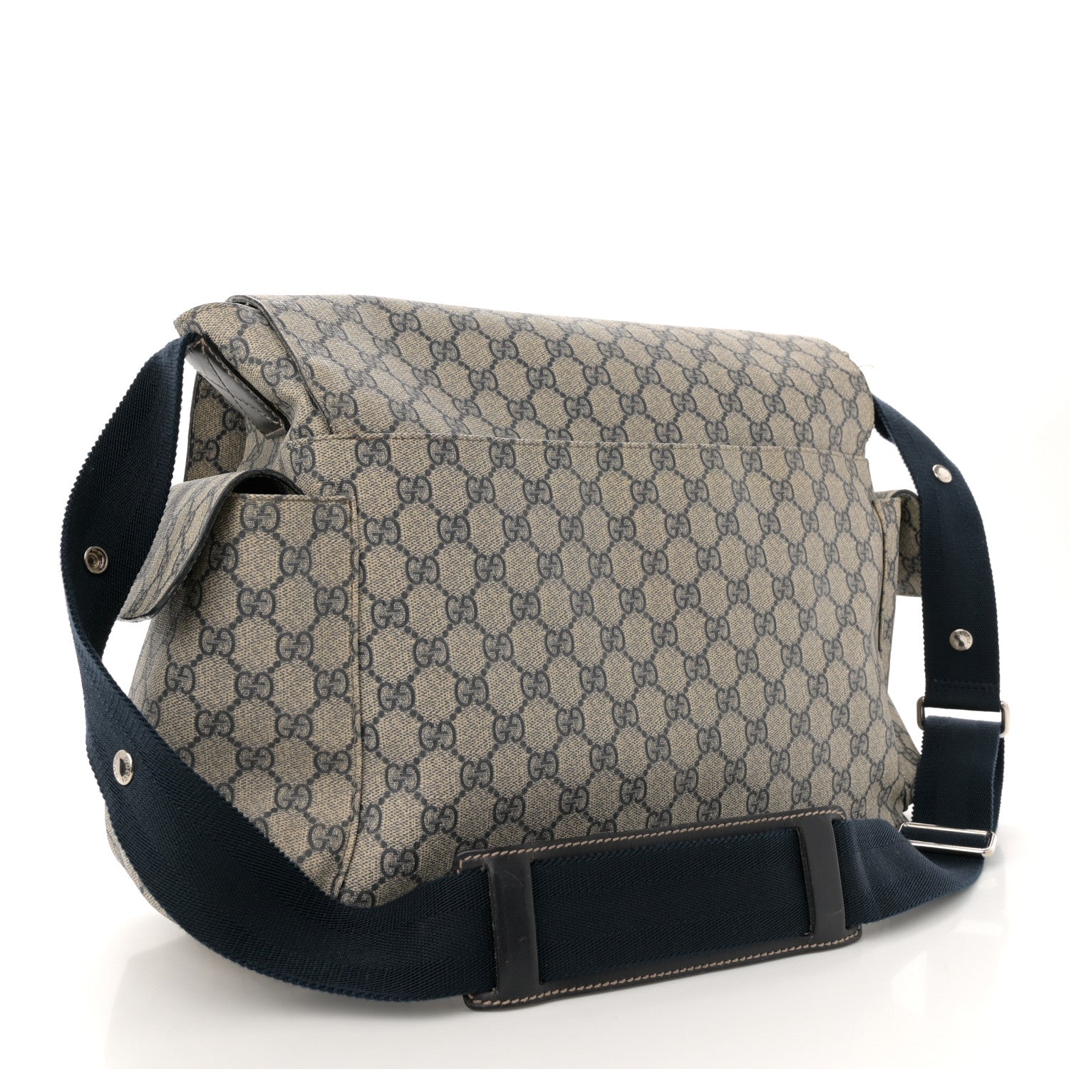 GG Plus Monogram Messenger Diaper Bag Navy