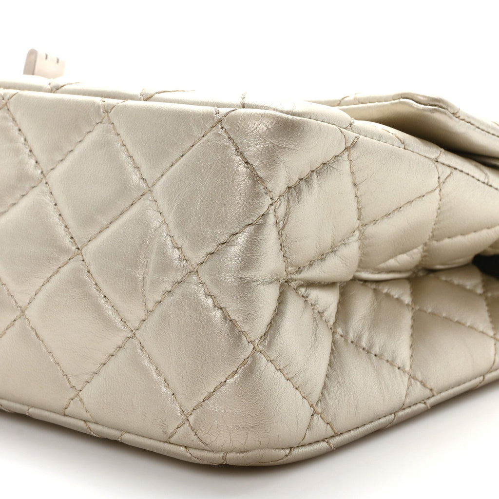 Metallic Lambskin Quilted 2.55 Reissue 226 Flap Silver