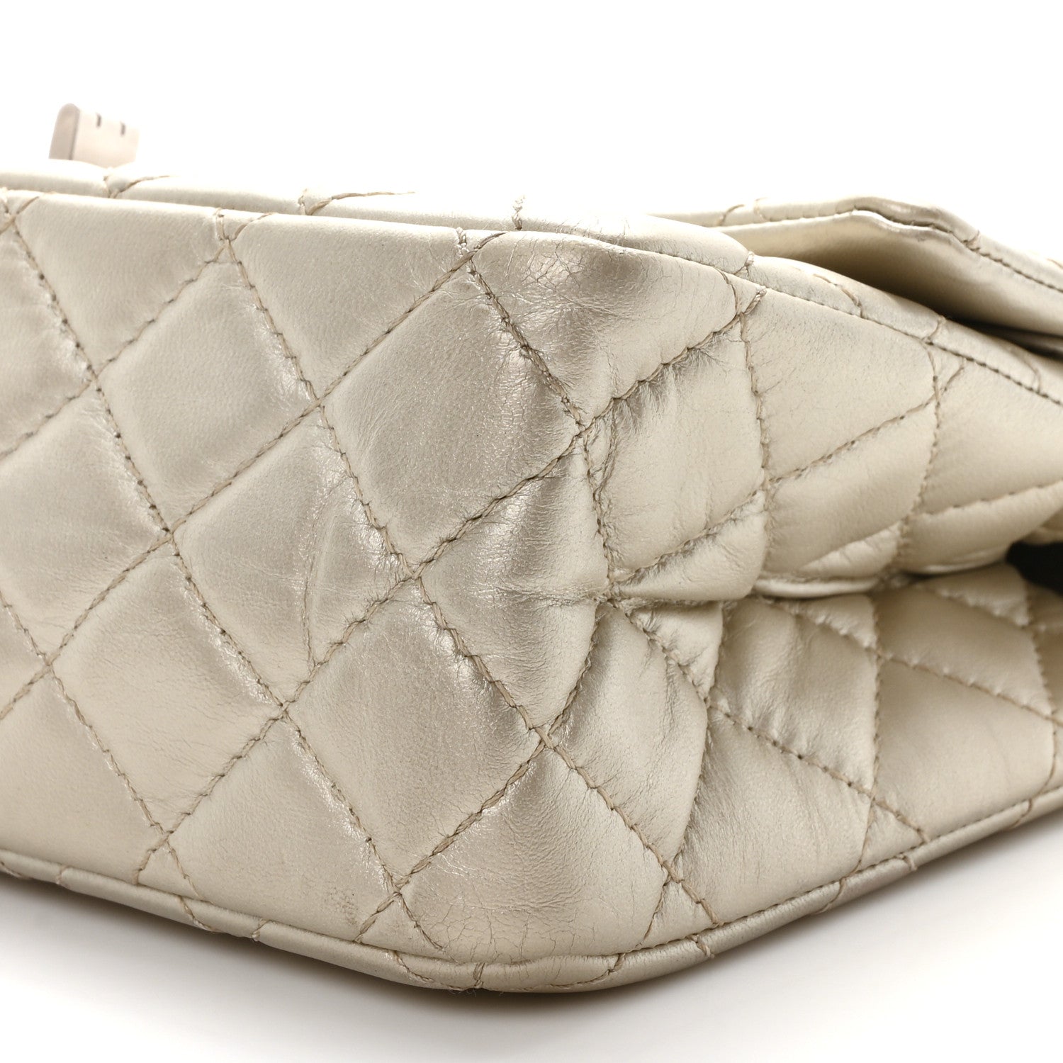 Metallic Lambskin Quilted 2.55 Reissue 226 Flap Silver