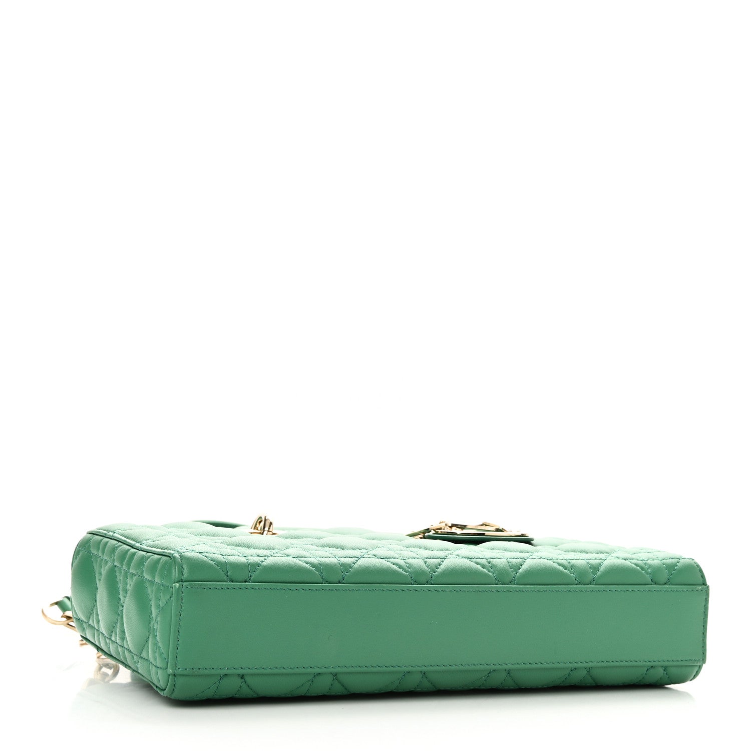 Lambskin Cannage Medium Lady D-Joy Green