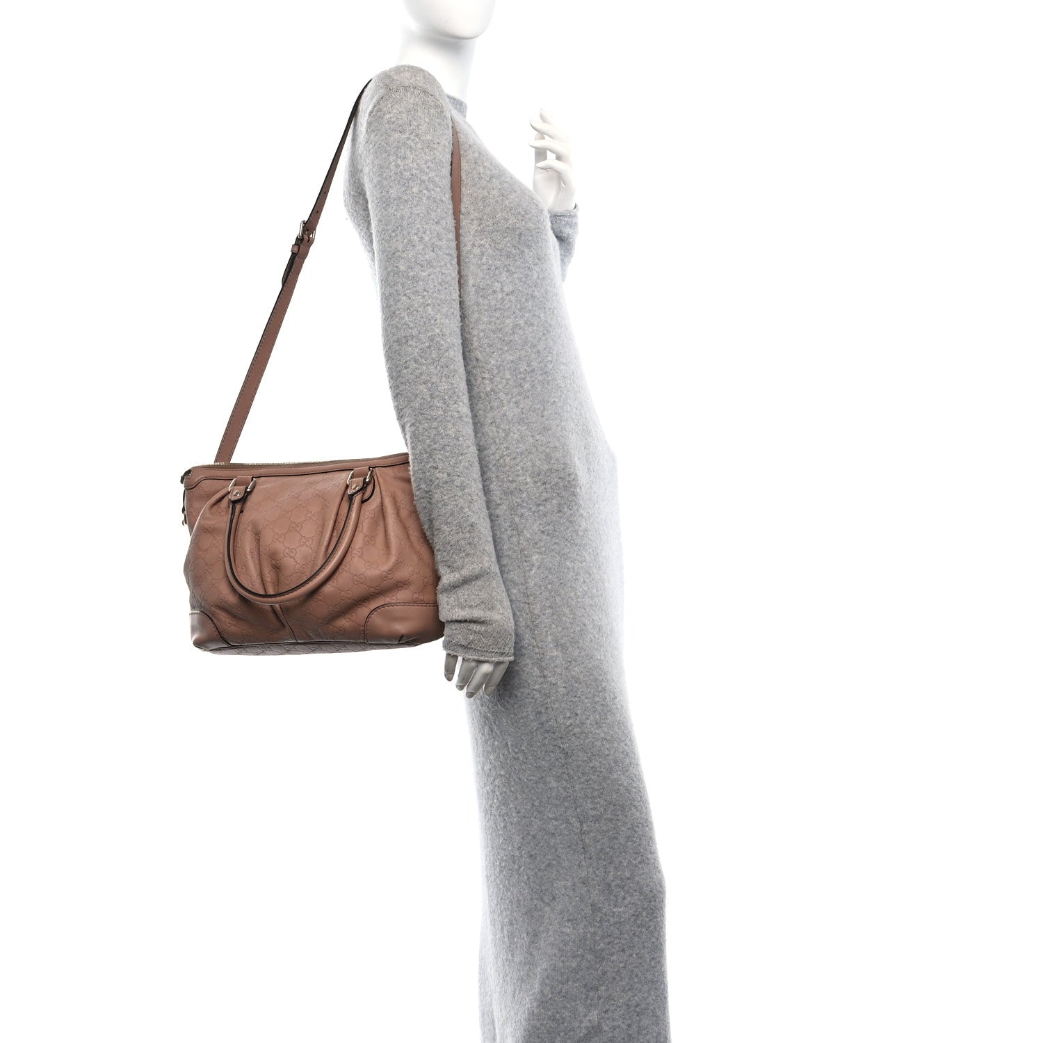 Guccissima Medium Sukey Top Handle Bag Dusty Rose