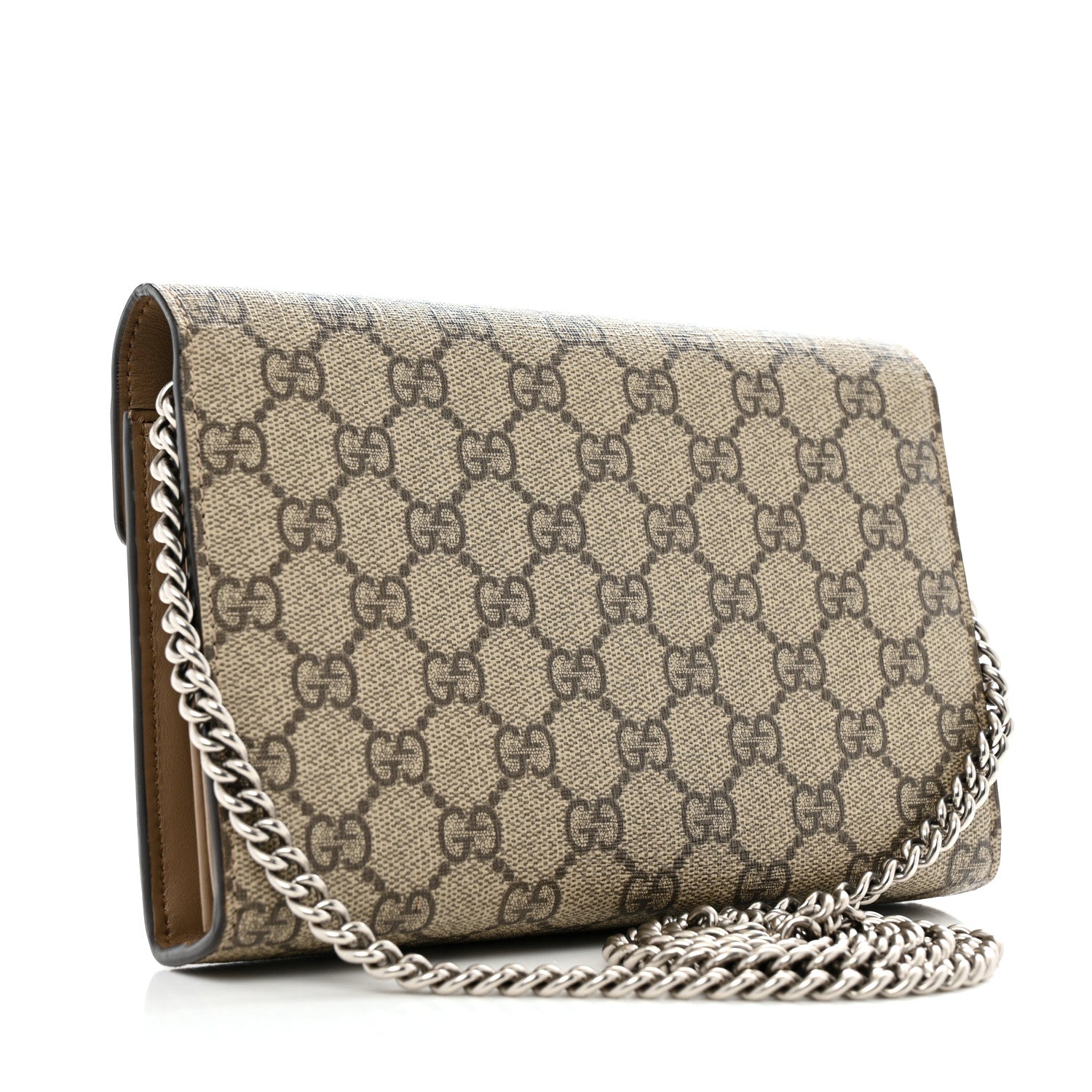GG Supreme Monogram Mini Dionysus Chain Wallet Beige Taupe