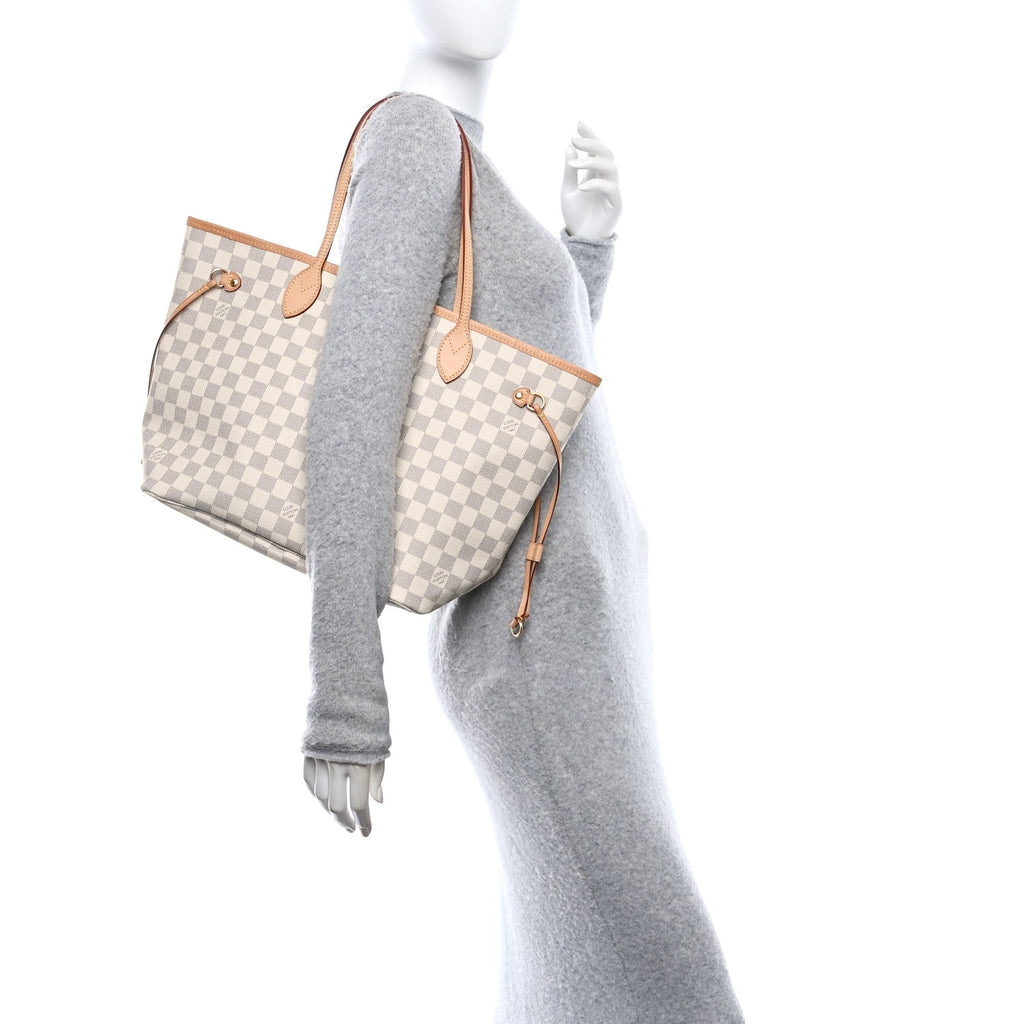 Damier Azur Neo Neverfull MM Rose Ballerine