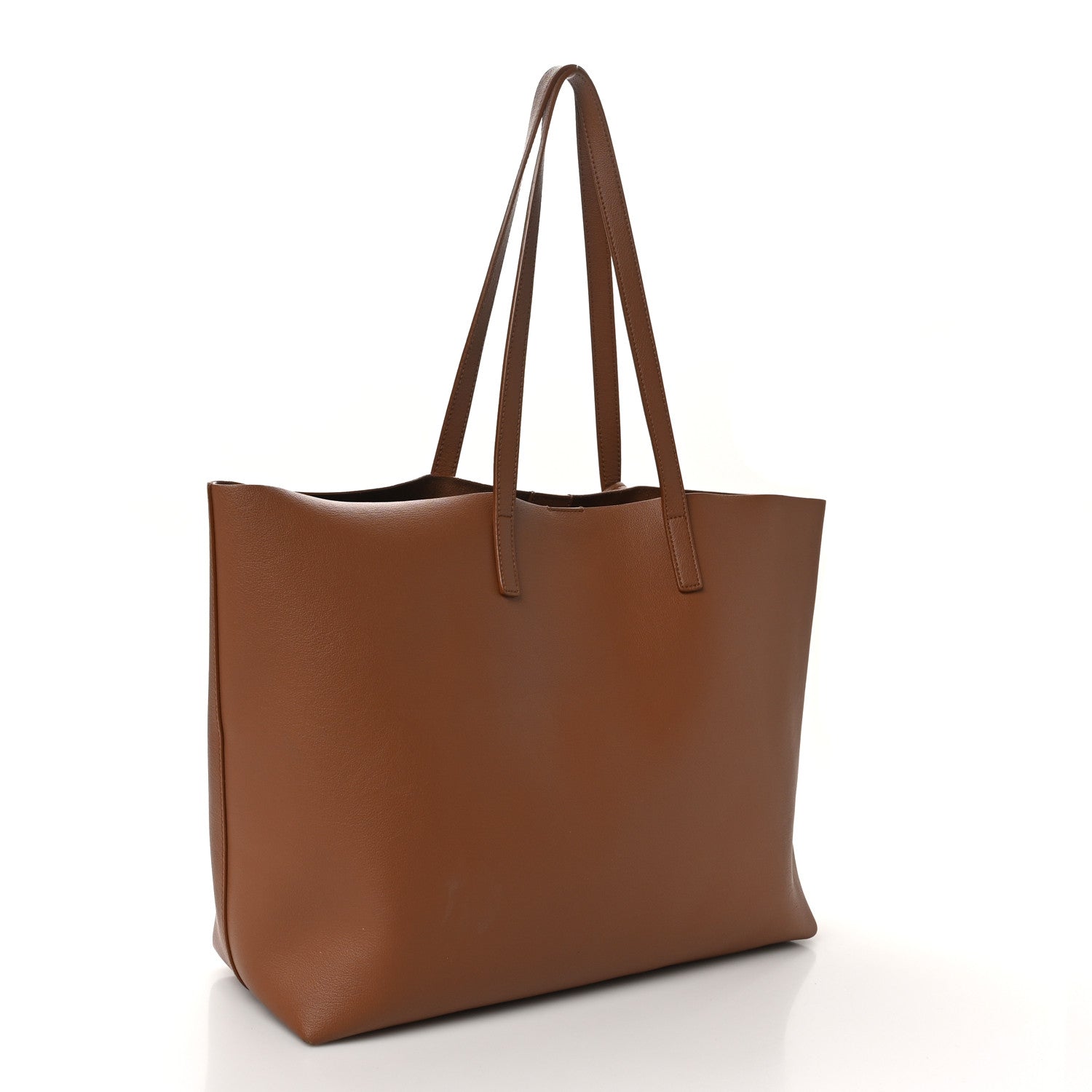 Calfskin Large Shopping Tote Old Brandy