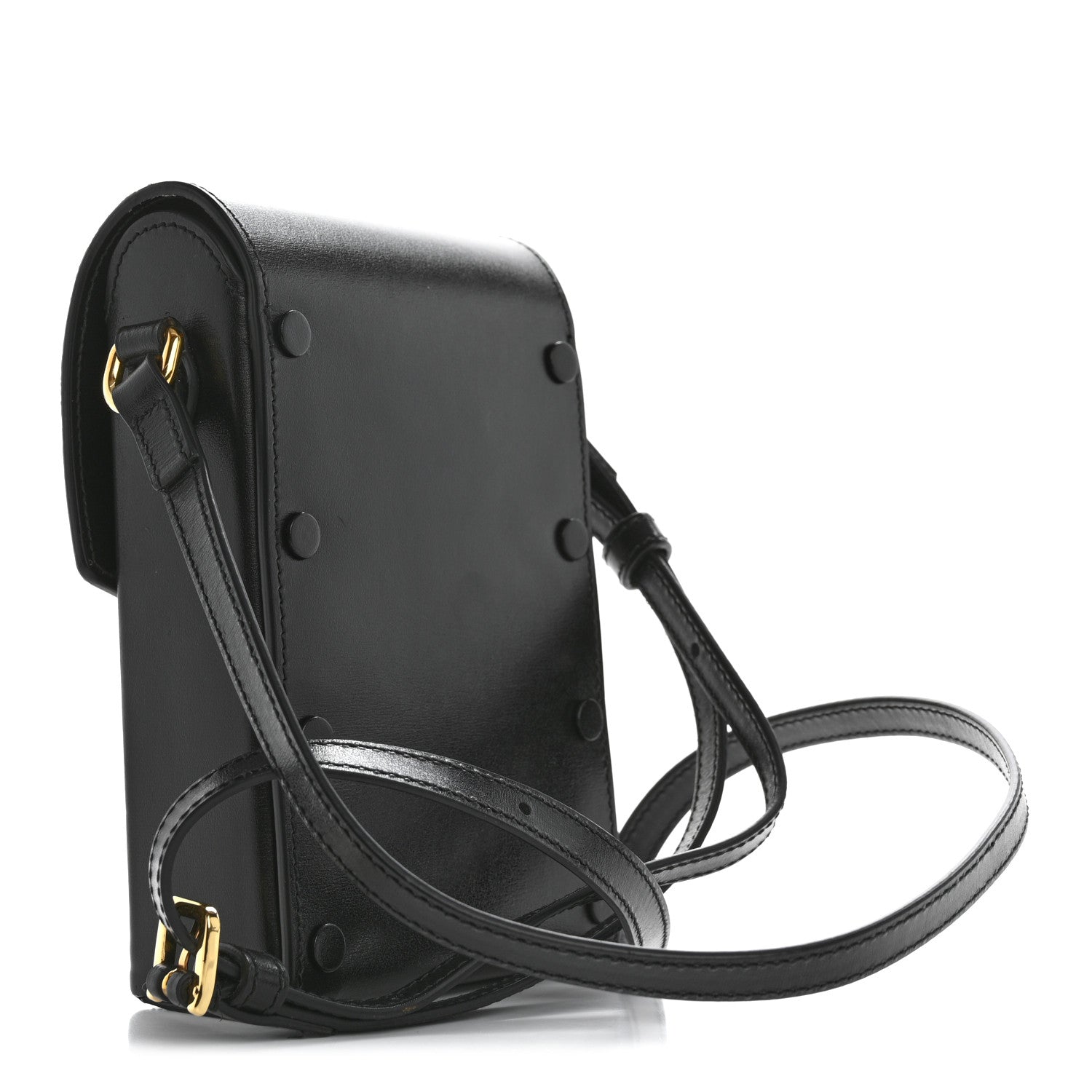 Boarded Plutone Calfskin Mini Horsebit 1955 Crossbody Bag Black