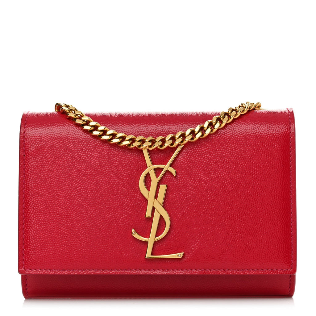 Grain De Poudre Small Monogram Kate Satchel Lipstick Fuchsia