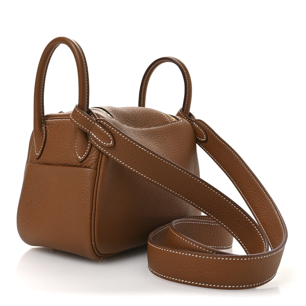 Taurillon Clemence Mini Lindy 20 Gold