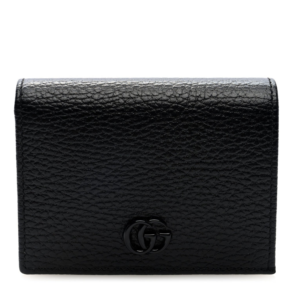 Dollar Calfskin Enamel Monochrome GG Marmont  Case Black