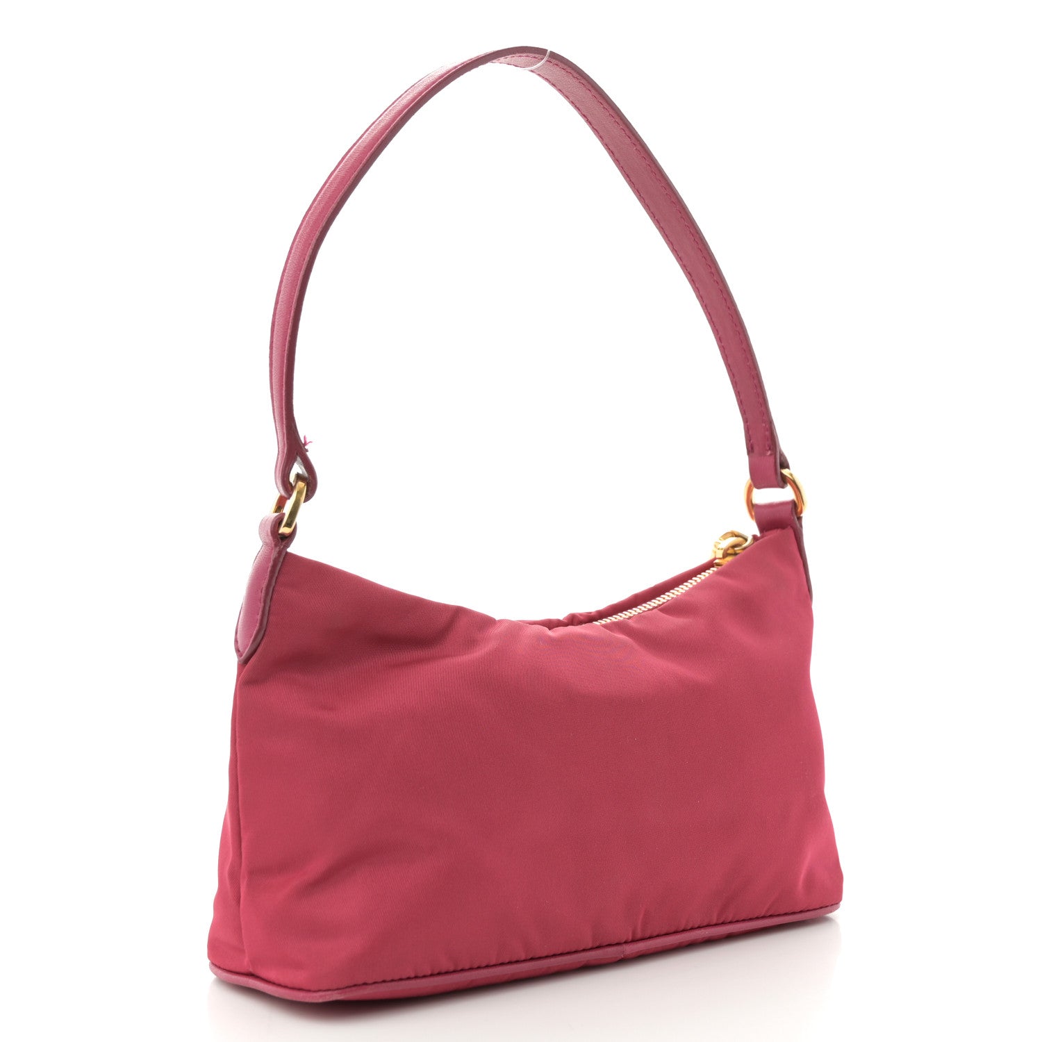 Tessuto Nylon Bow Shoulder Bag Begonia