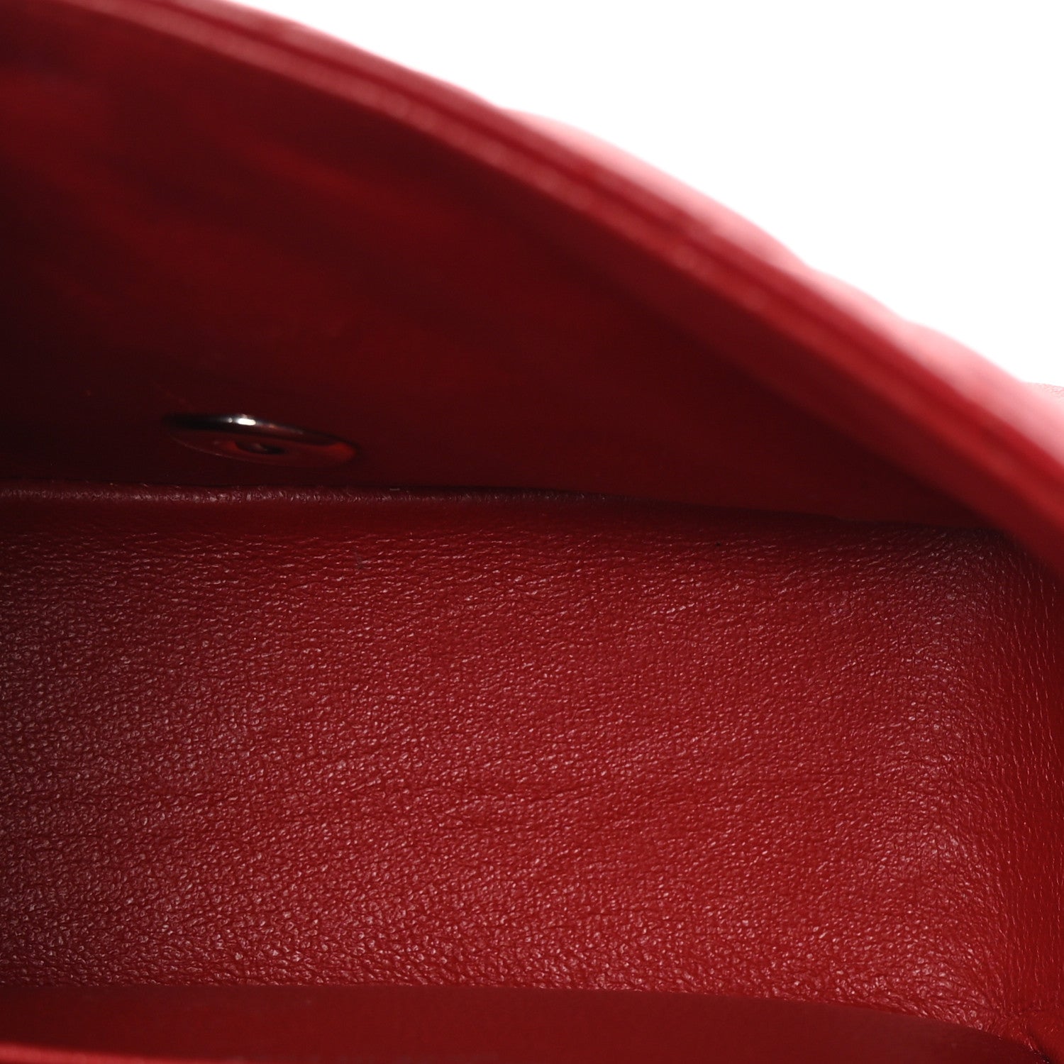 Lambskin Quilted Mini Square Flap Red