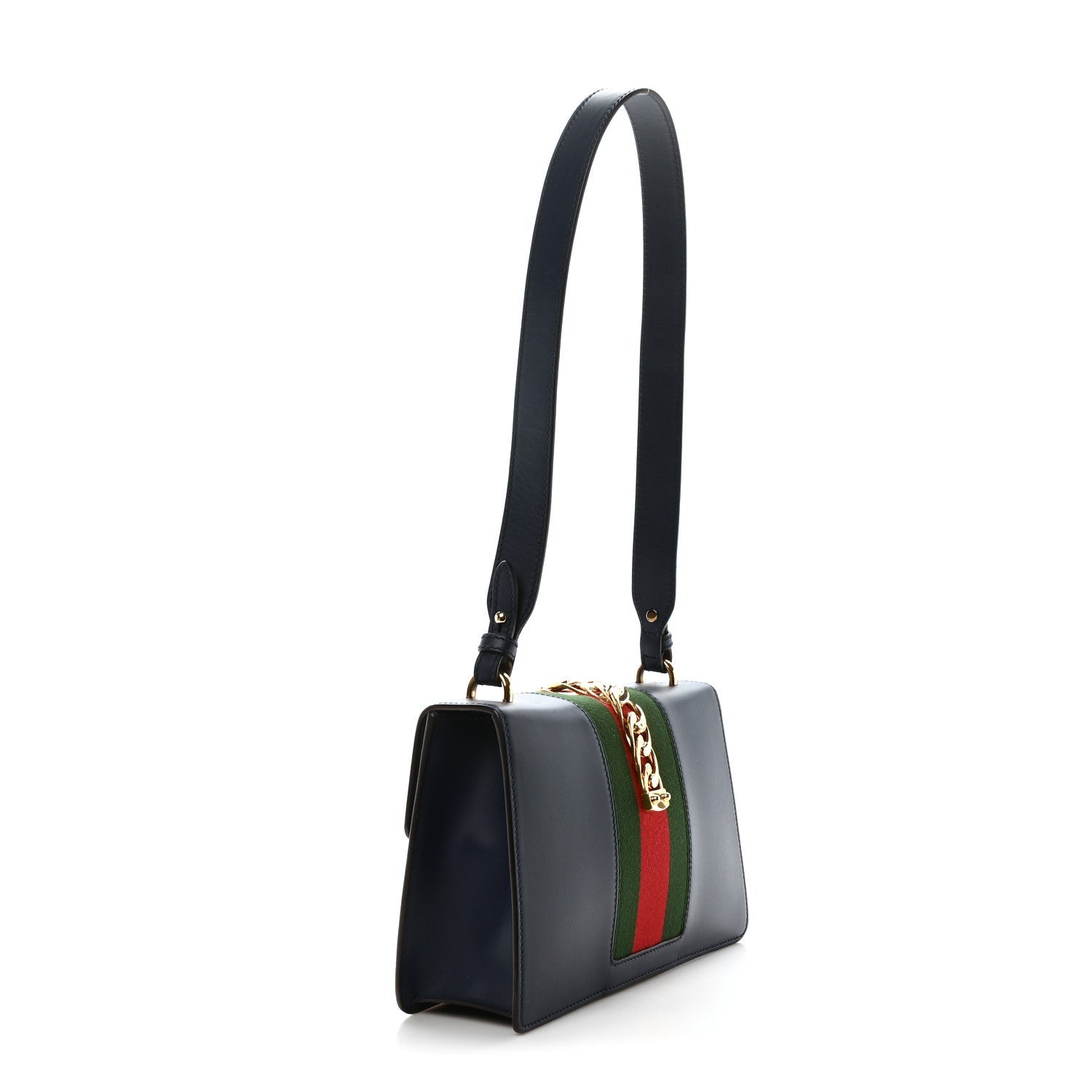 Calfskin Small Sylvie Shoulder Bag Blue Agata