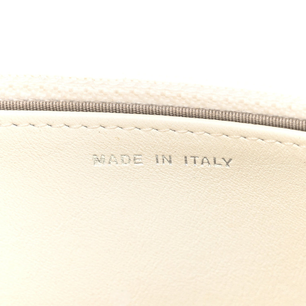 Metallic Caviar Sevruga Wallet on Chain WOC White