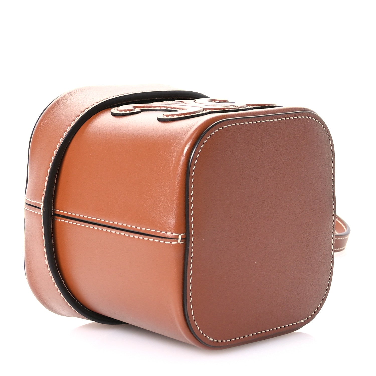 Smooth Calfskin Small Cuir Triomphe Box Tan