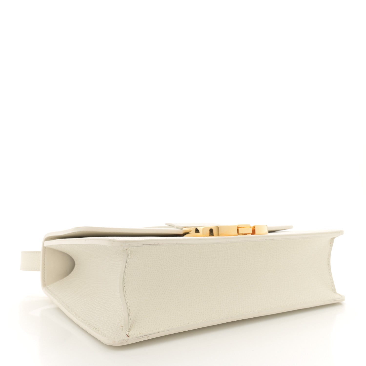 Grained Calfskin 30 Montaigne Flap Bag White