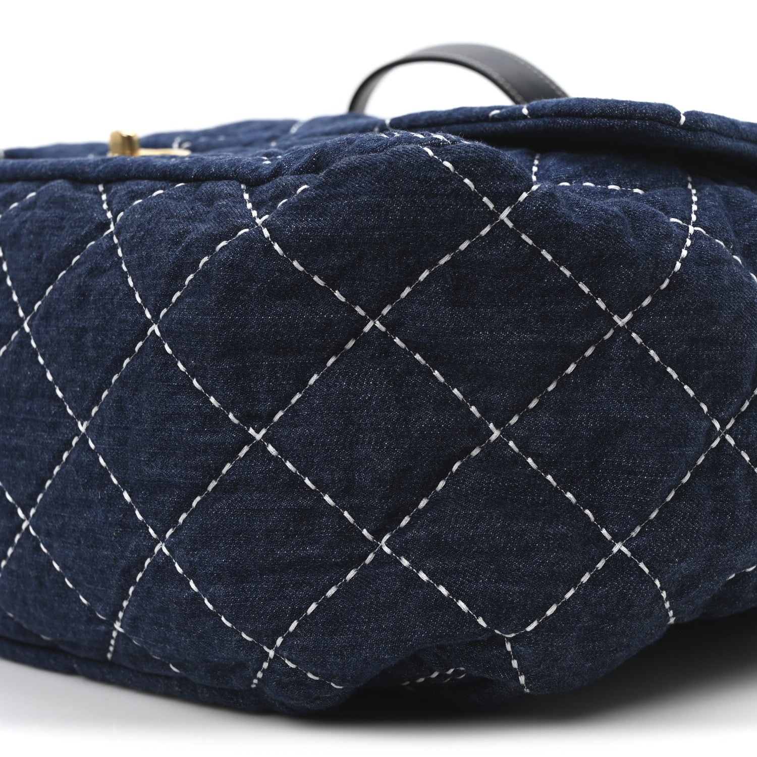 Denim Quilted Large Express Bowling Bag Blue