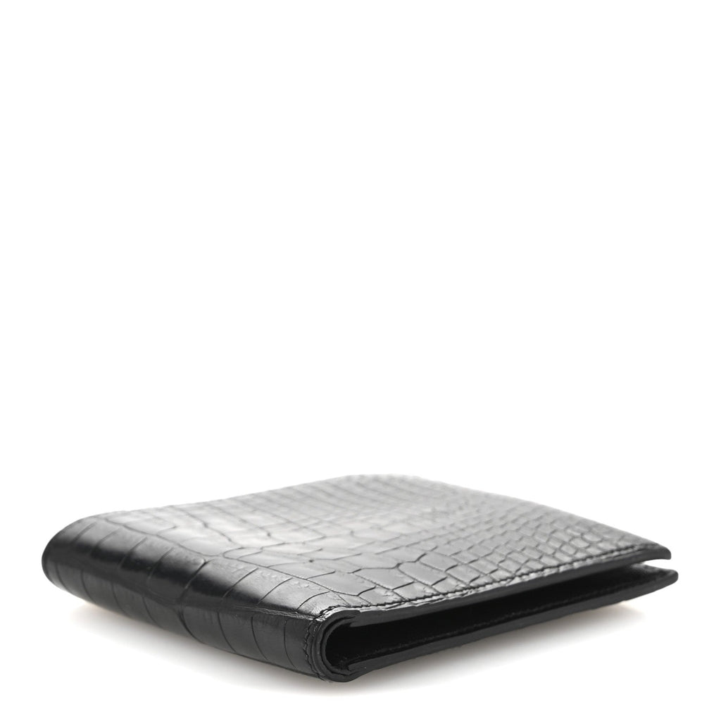 Matte Alligator MC2 Copernic Compact Wallet Black