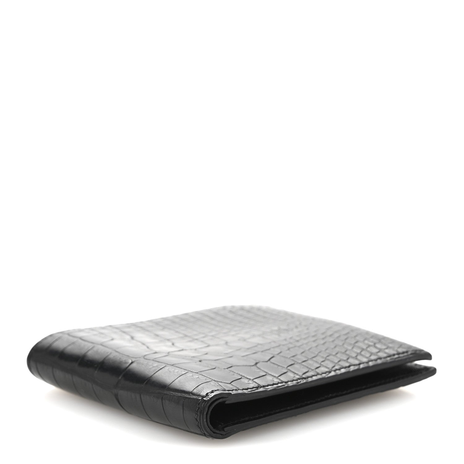 Matte Alligator MC2 Copernic Compact Wallet Black