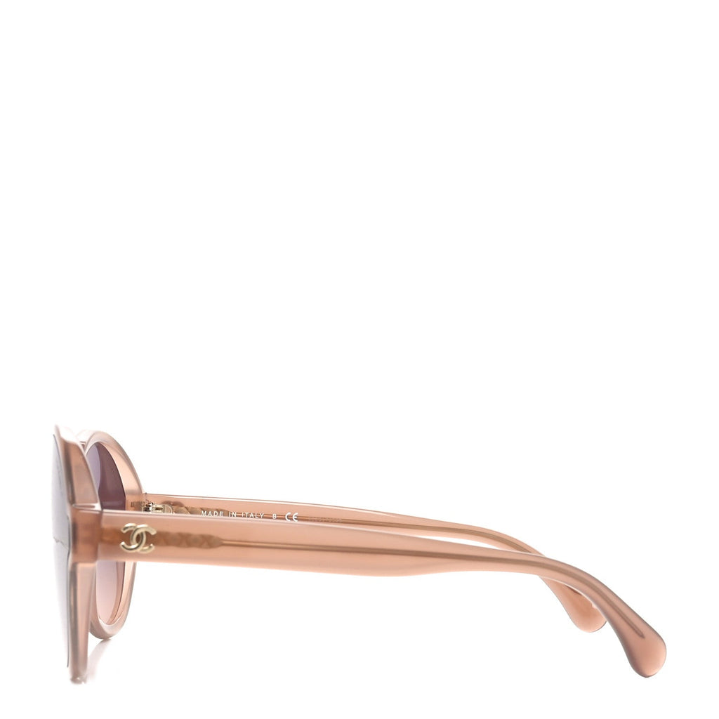 Acetate Mirrored Round Sunglasses 5387 Brown