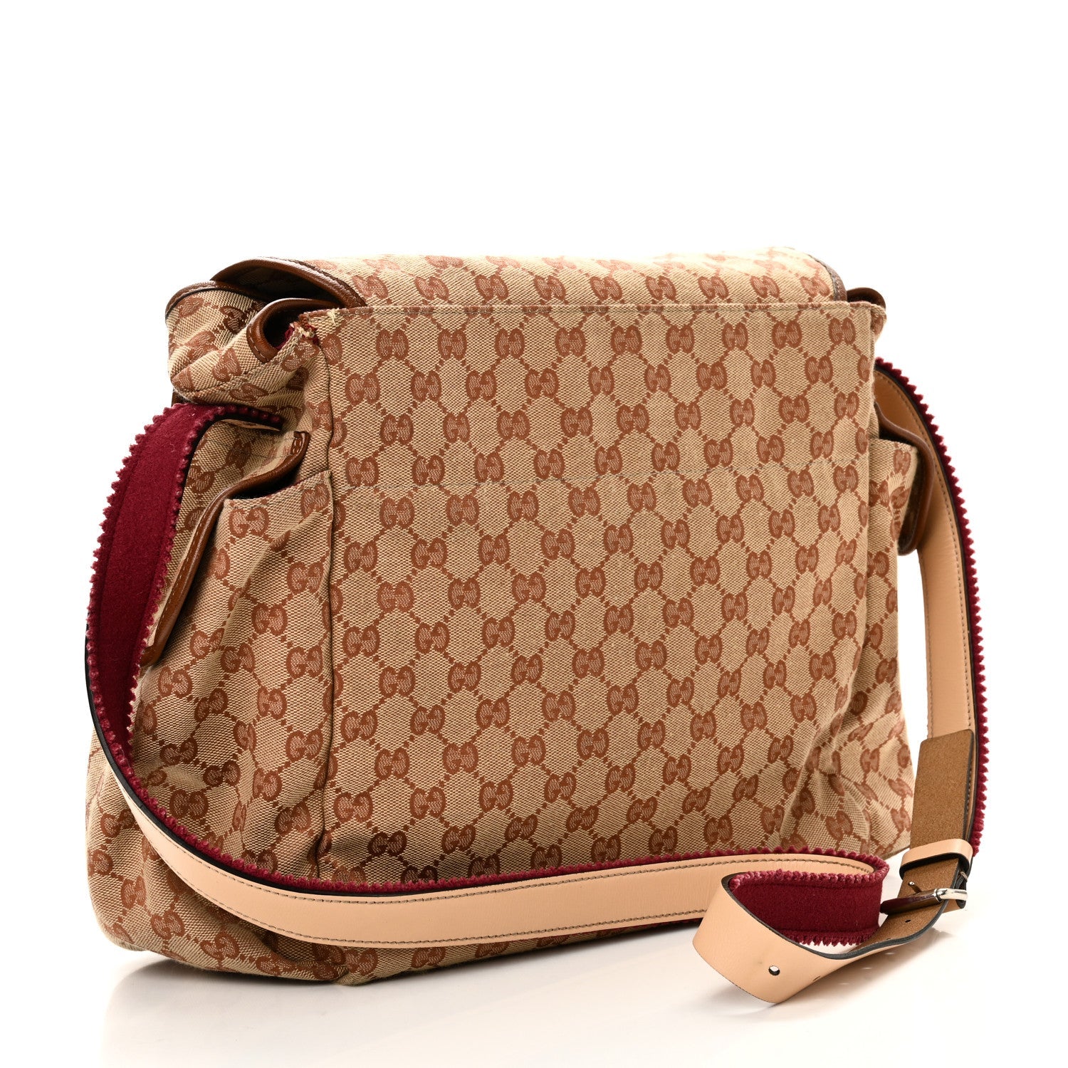 GG Monogram Diaper Bag Beige Ruggine Natural Antique Rose