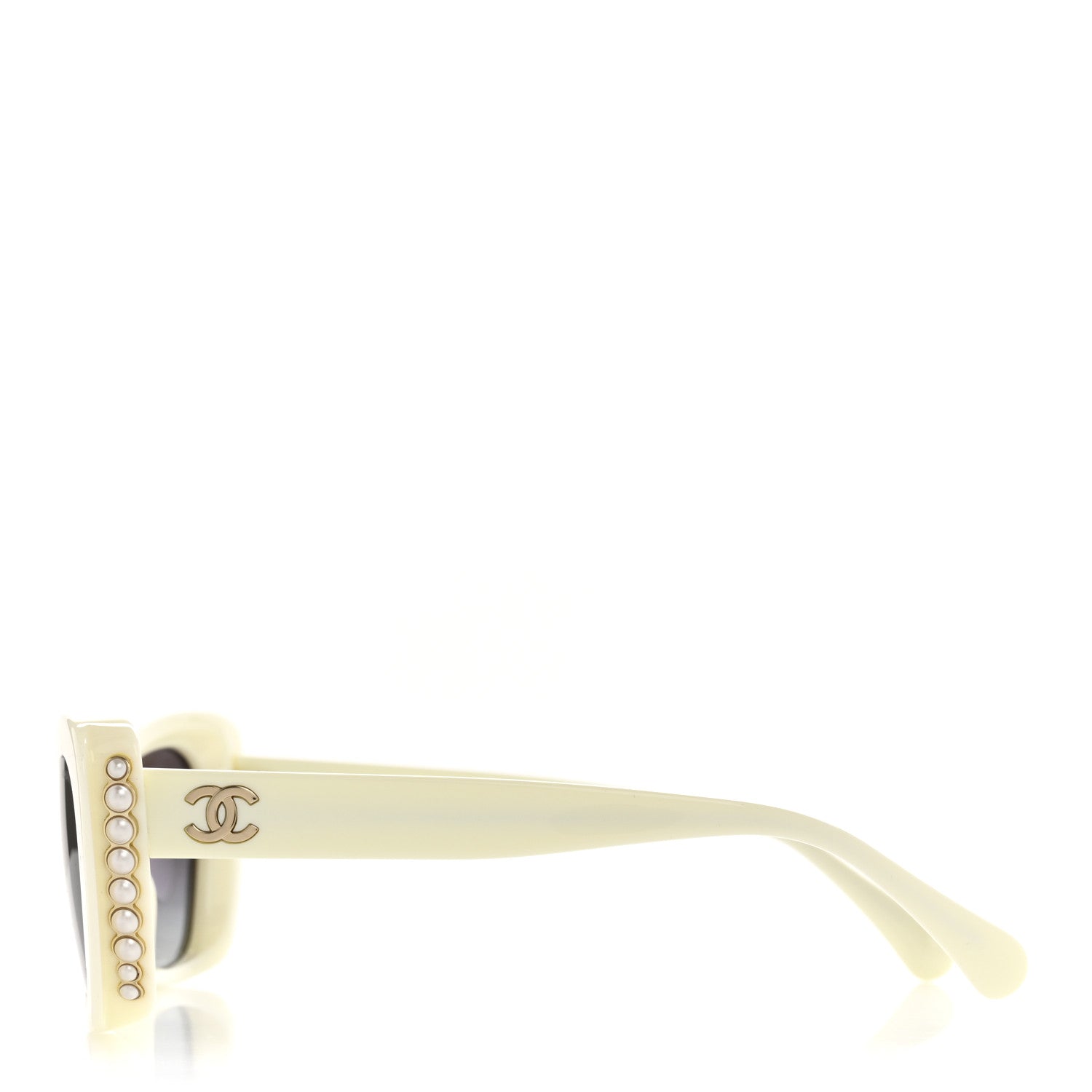 Acetate Pearl Cat Eye CC Sunglasses 5481-H White
