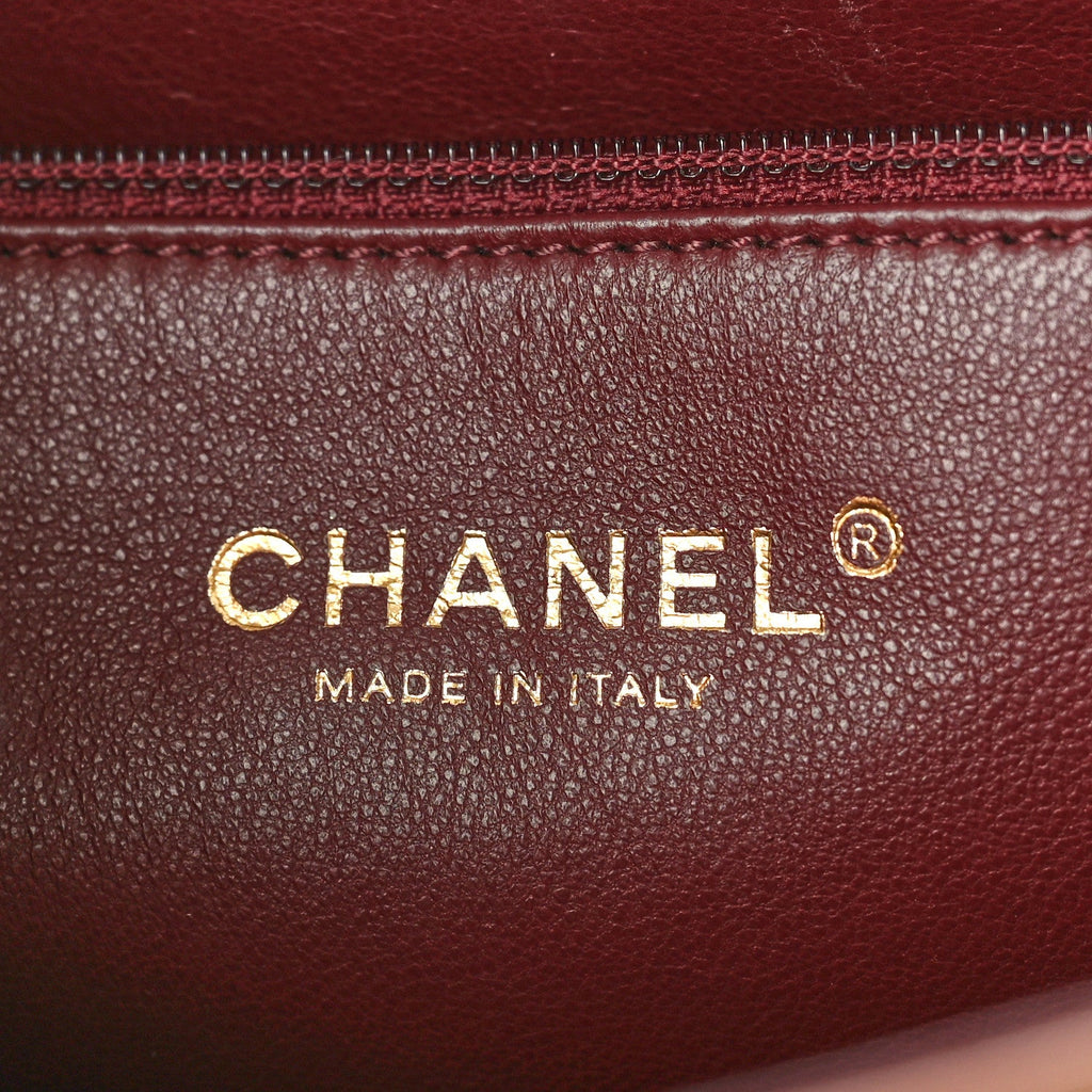 Lambskin Quilted Medium Diamond CC Flap Brown