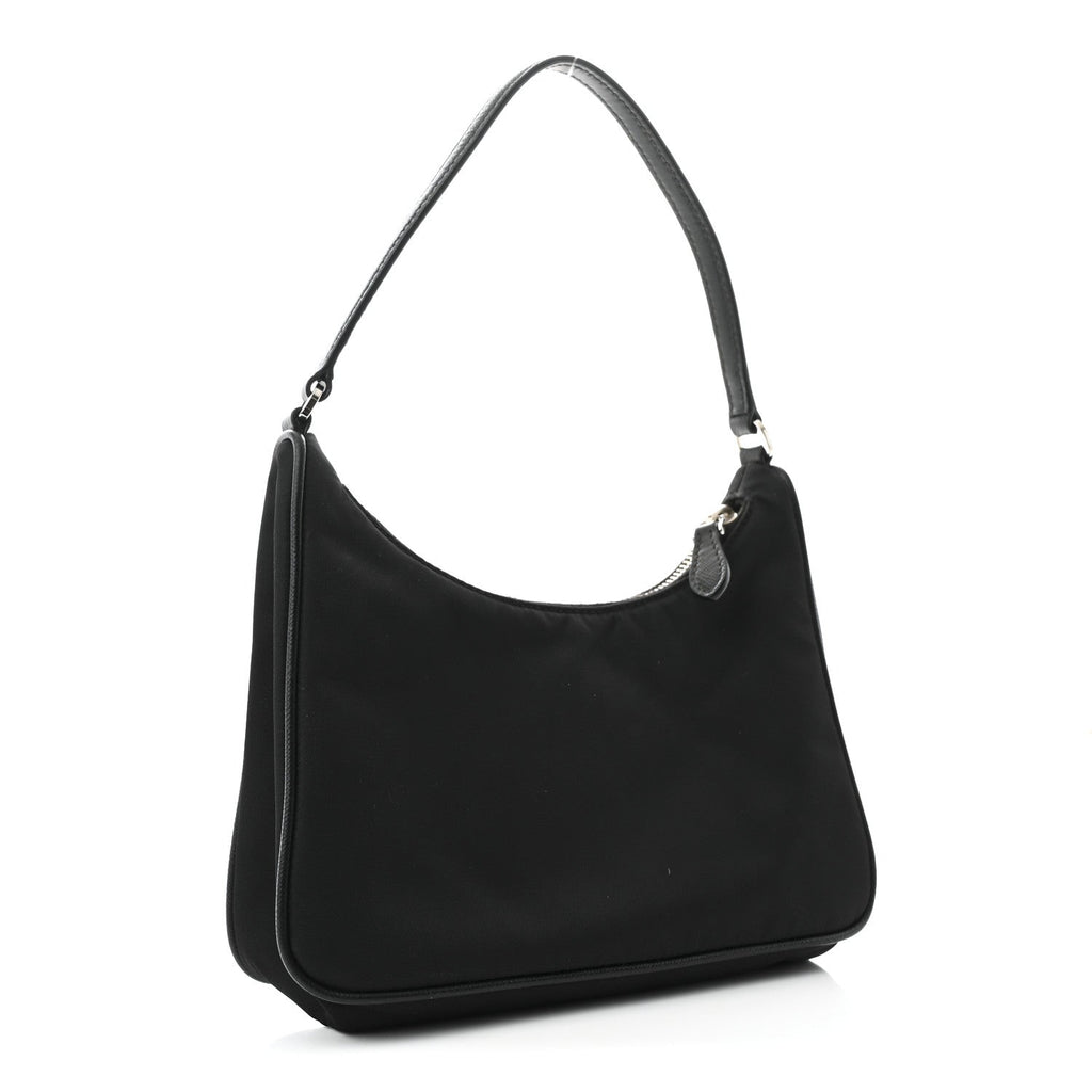 Tessuto Nylon Saffiano Mini Re-Edition 2005 Bag Black