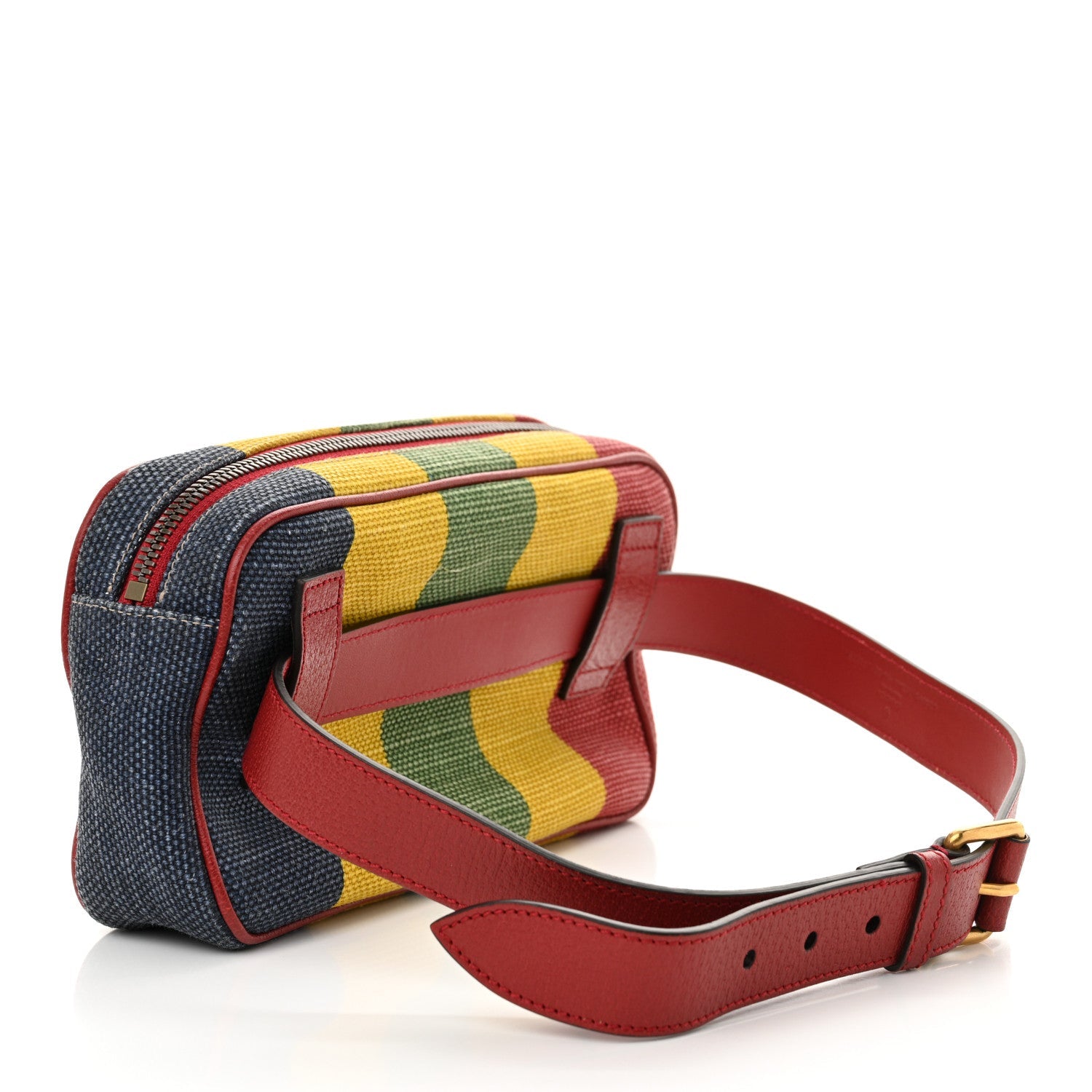 Canvas Marley Stripe Script Logo Gucci Belt Bag 80 32 Multicolor