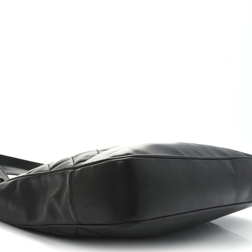 Lambskin Quilted Shoulder Bag Black