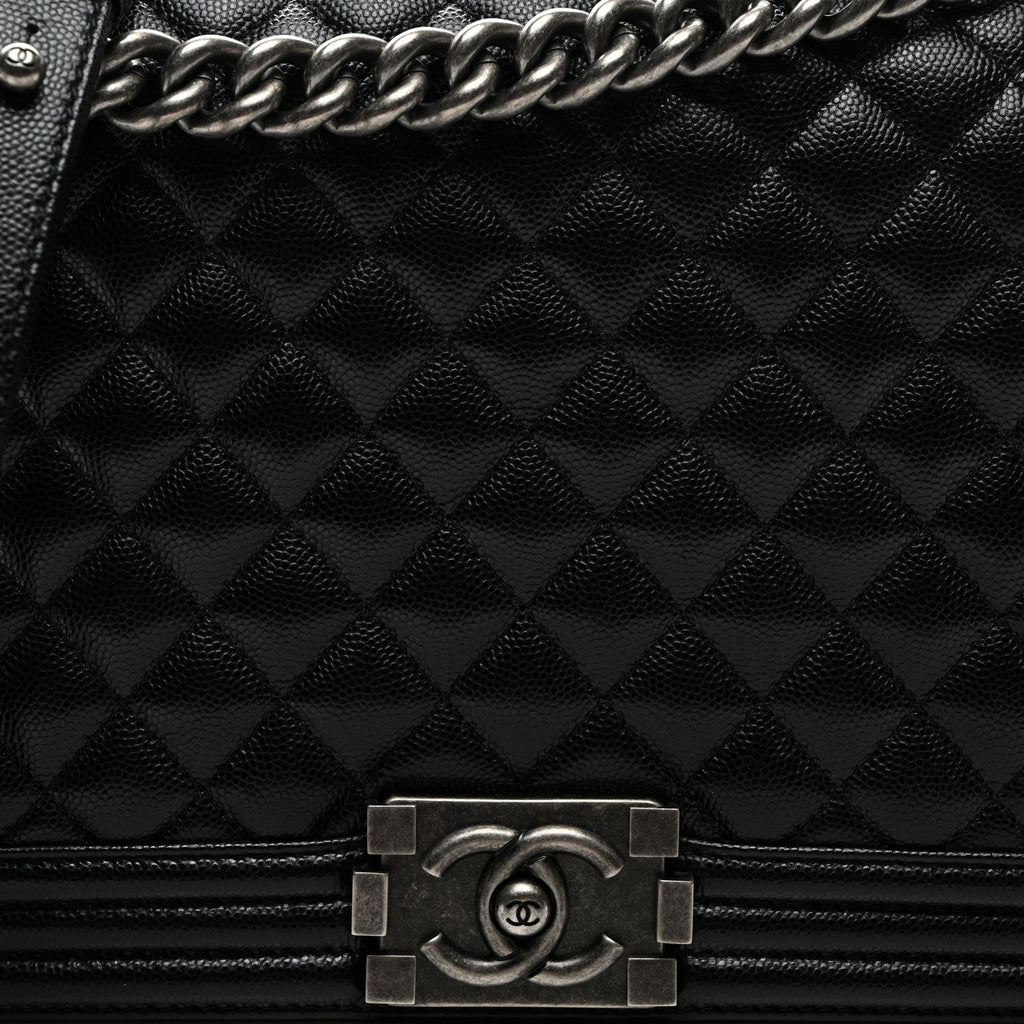 Caviar Quilted New Medium Boy Flap Black