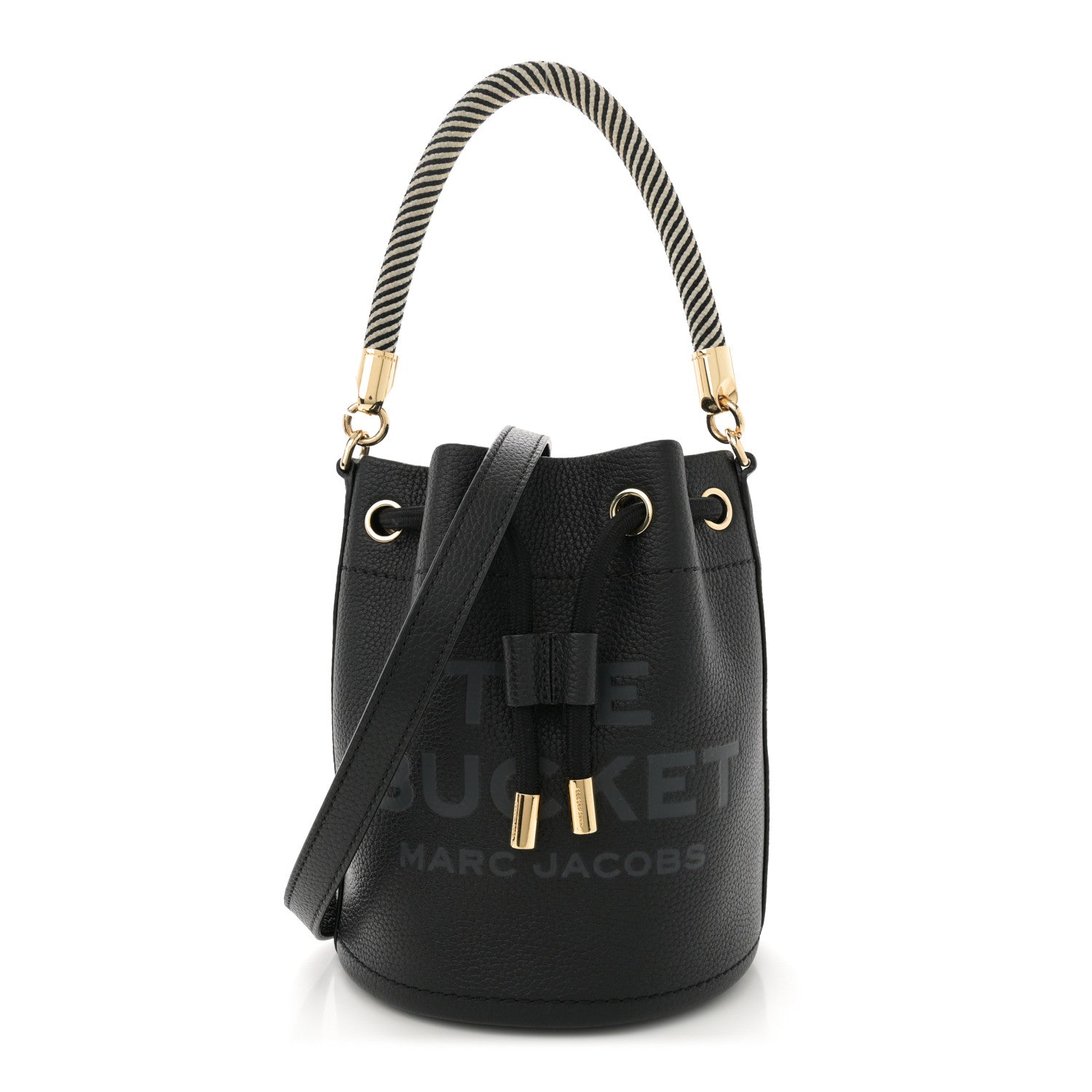 Grained Calfskin Mini The Bucket Bag Black