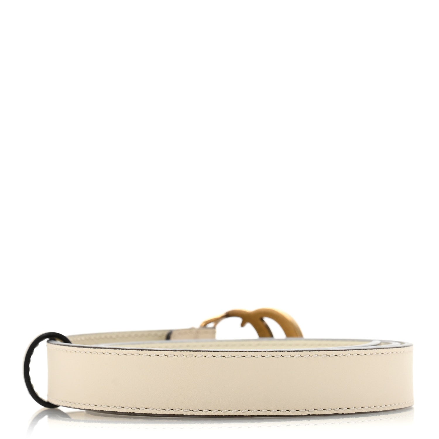 Calfskin Double G 20mm Belt 80 32 Mystic White