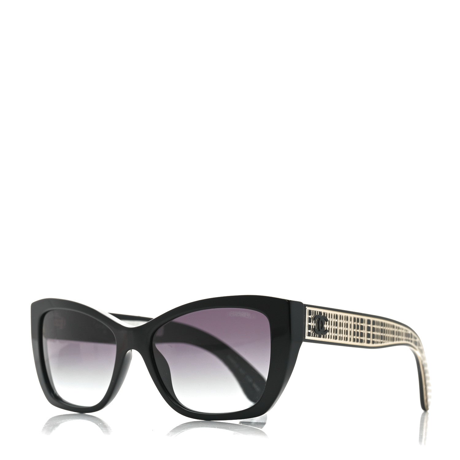Acetate Metal Butterfly Sunglasses 71553 Black