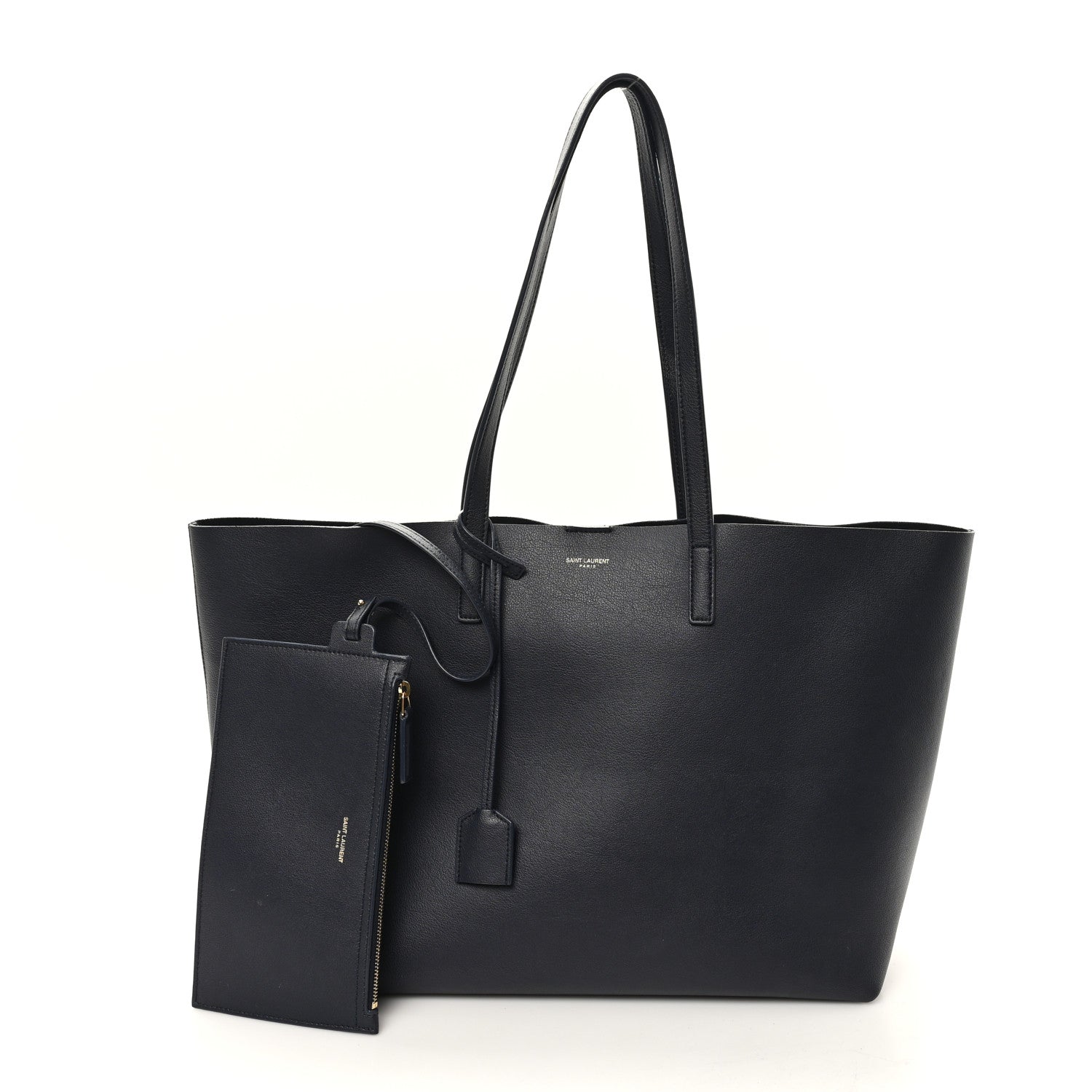 Calfskin Large Shopping Tote Navy