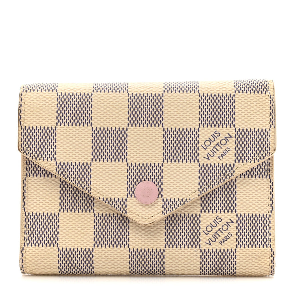 Damier Azur Victorine Wallet Rose Ballerine