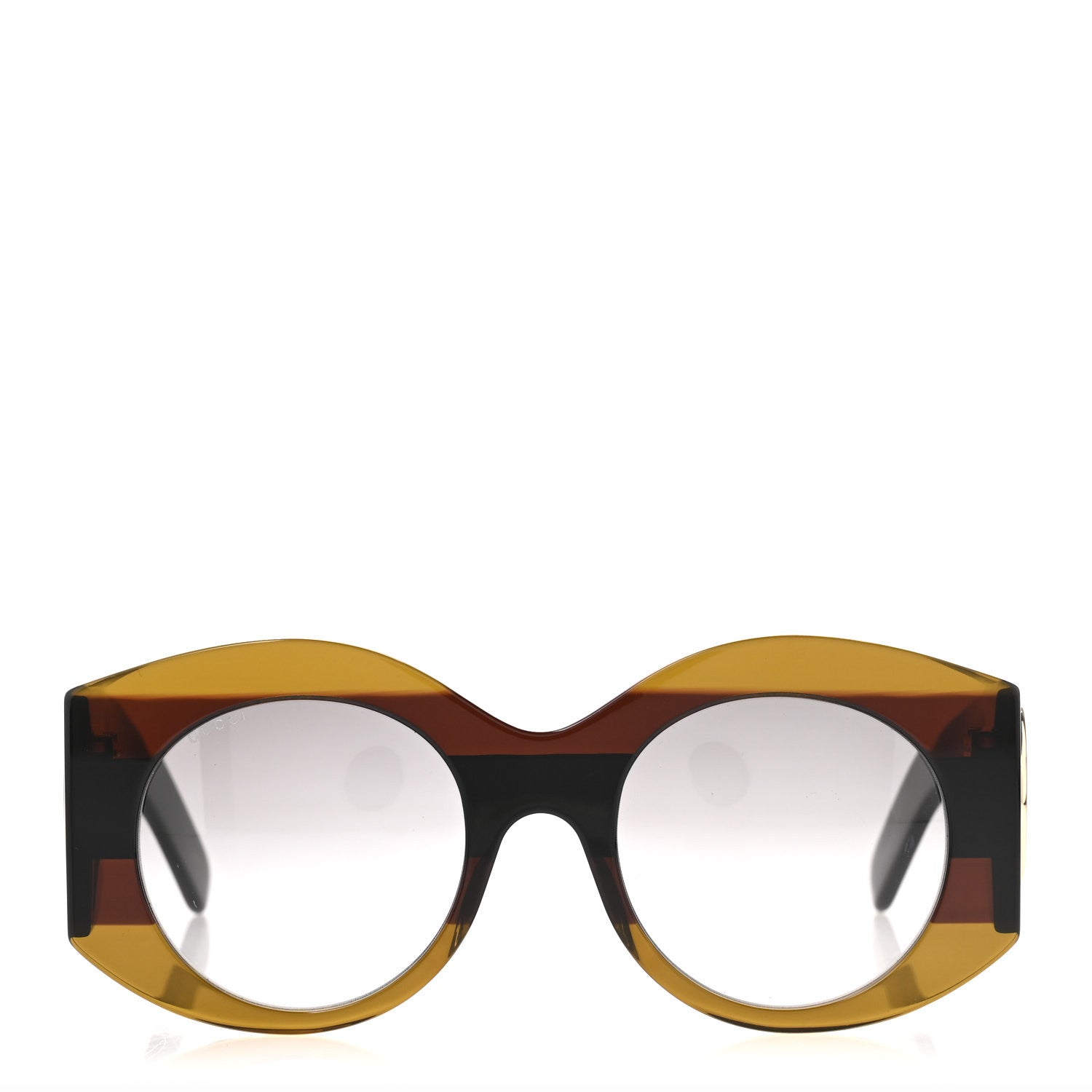 Acetate Round Frame Sunglasses GG0177S Brown