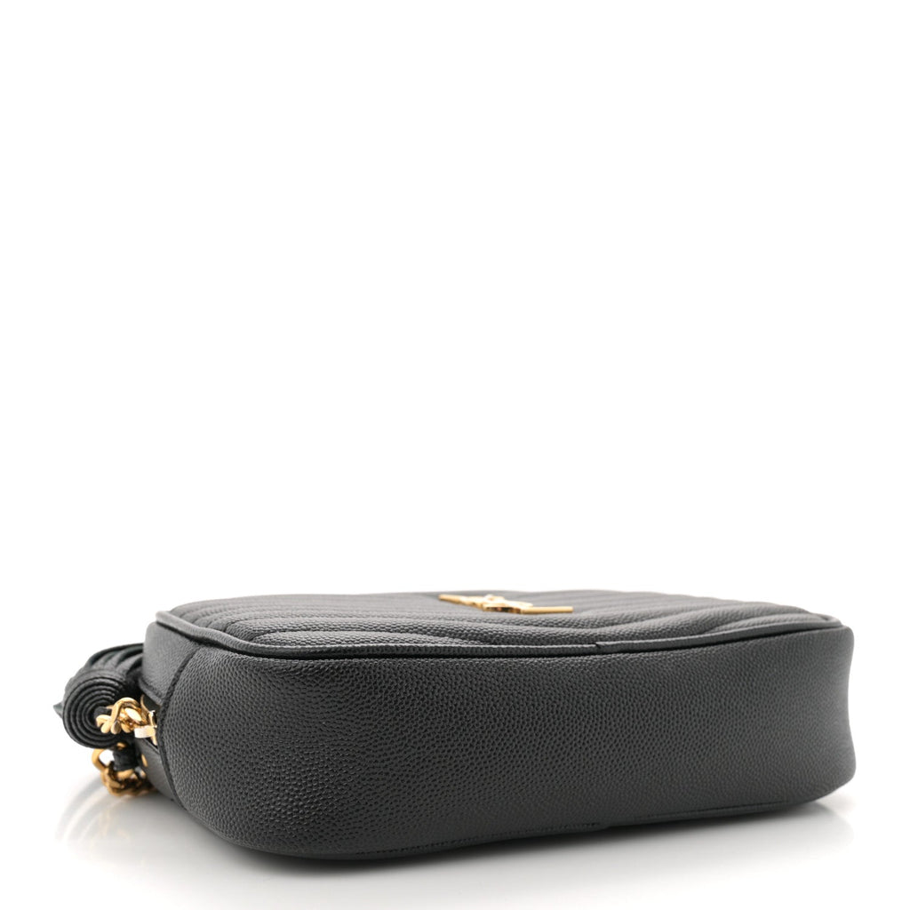 Grain De Poudre Matelasse Monogram Mini Lou Camera Bag Black