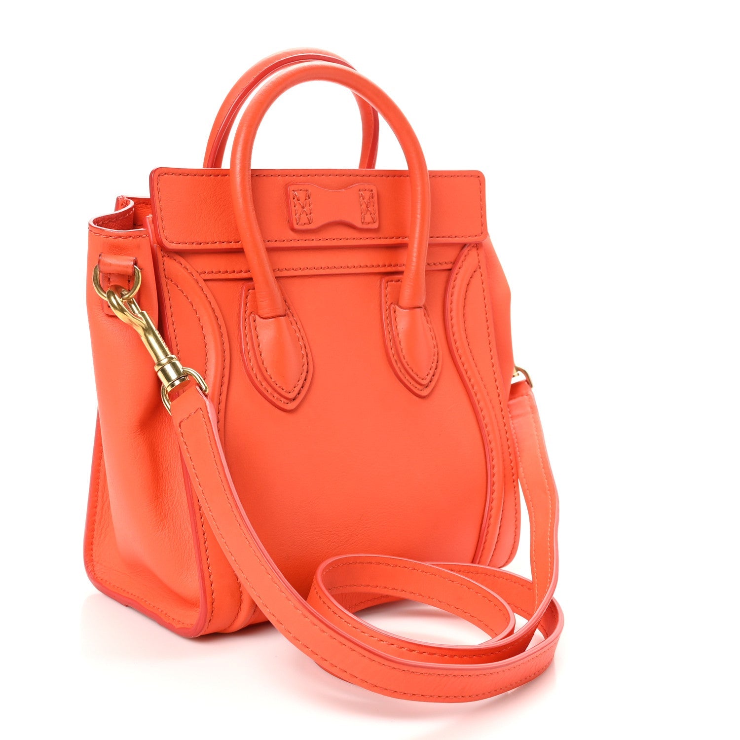 Smooth Calfskin Nano Luggage Fluo Orange