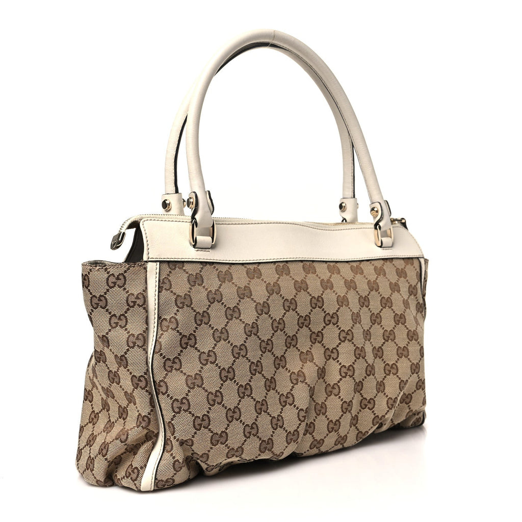 Monogram D Gold Ring Tote White