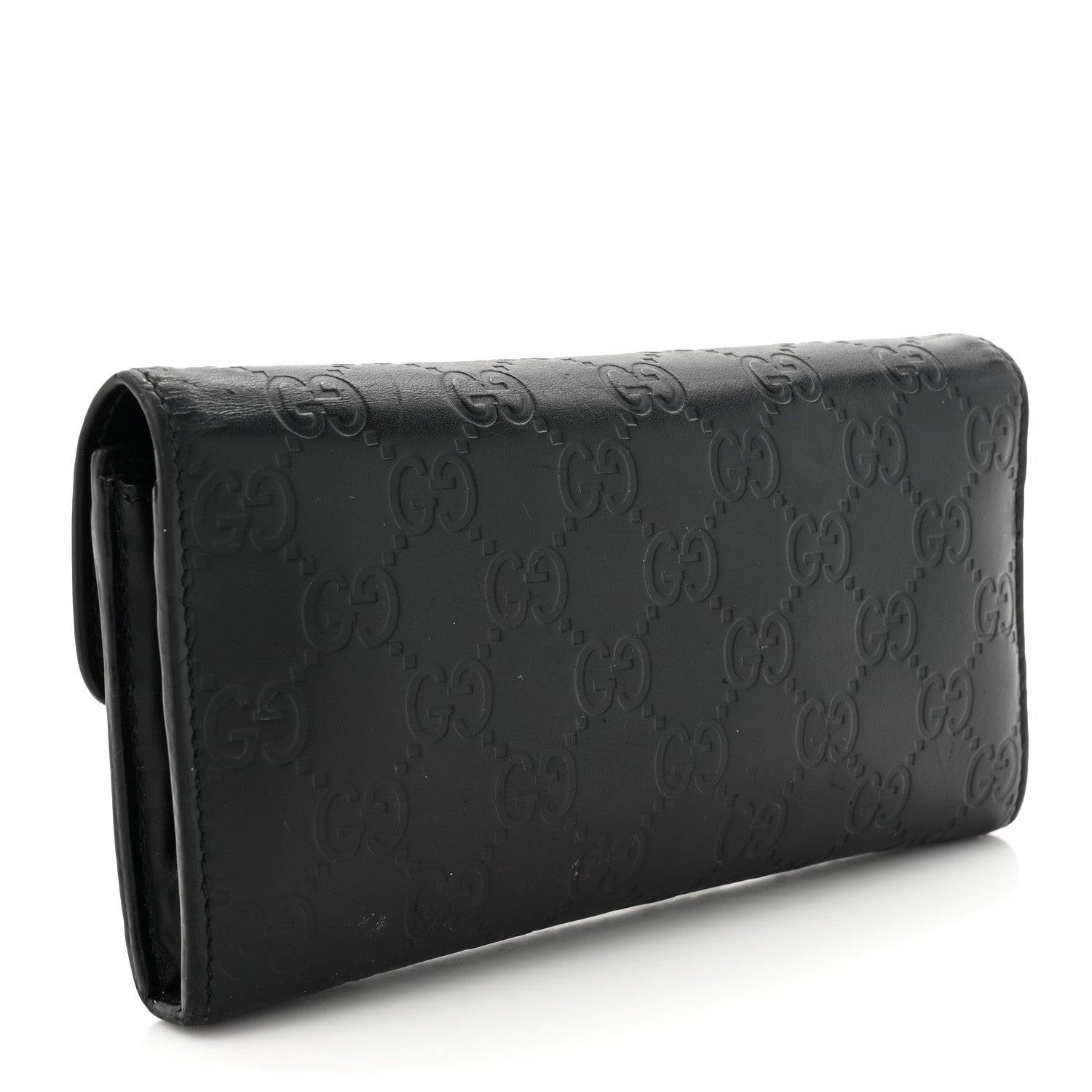 Guccissima Signature Icon Continental Wallet Black