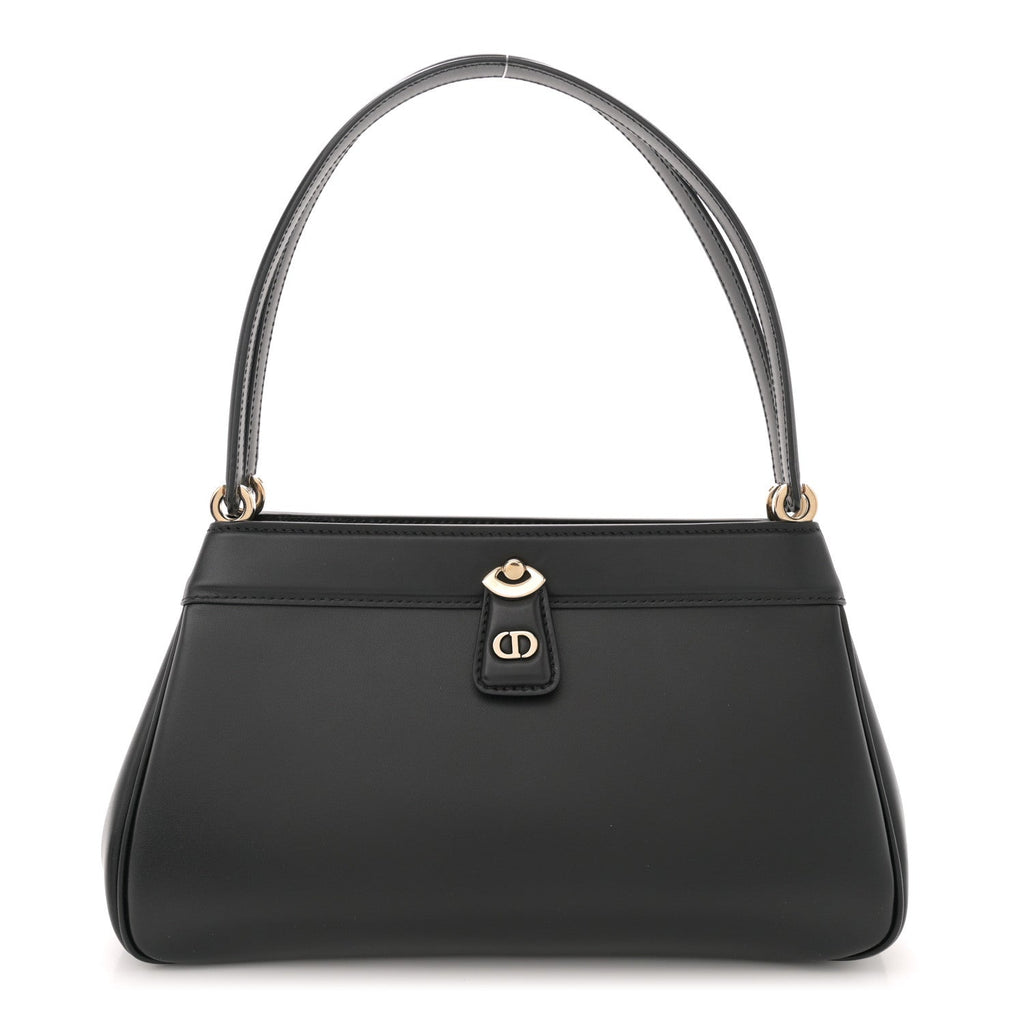 Calfskin Medium Key Shoulder Bag Black