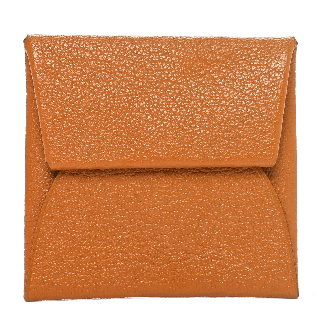 Chevre Mysore Bastia Verso Coin Purse Caramel Rose Shocking